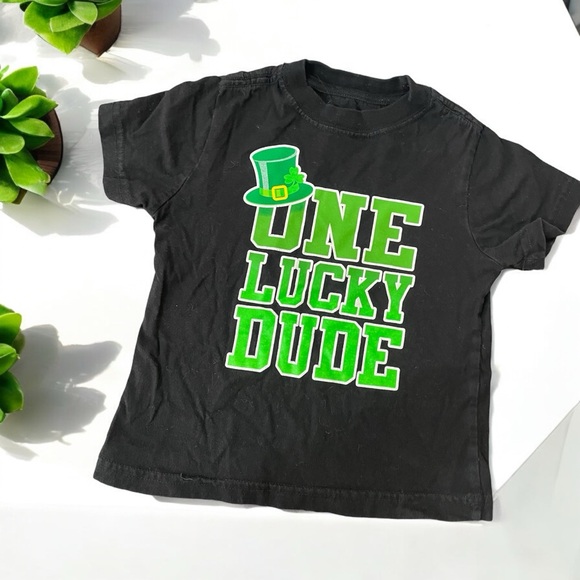 St Patrick's Tee * One Lucky Dude * Boys Sz 4T - Picture 1 of 4